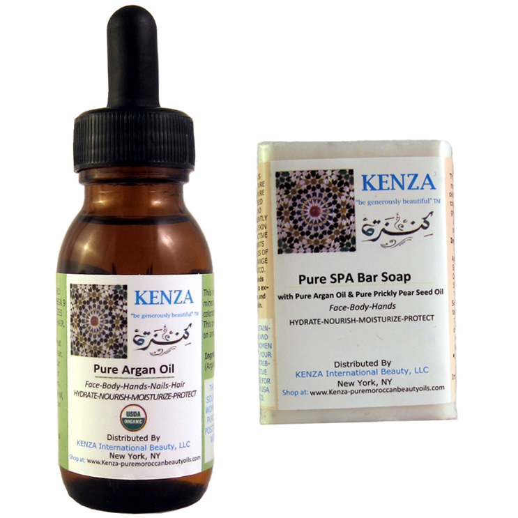 KENZA Pure Argan oil & KENZA Pure SPA Bar SOAP Combo $30