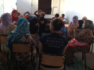 Meeting with the women at the cooperative.