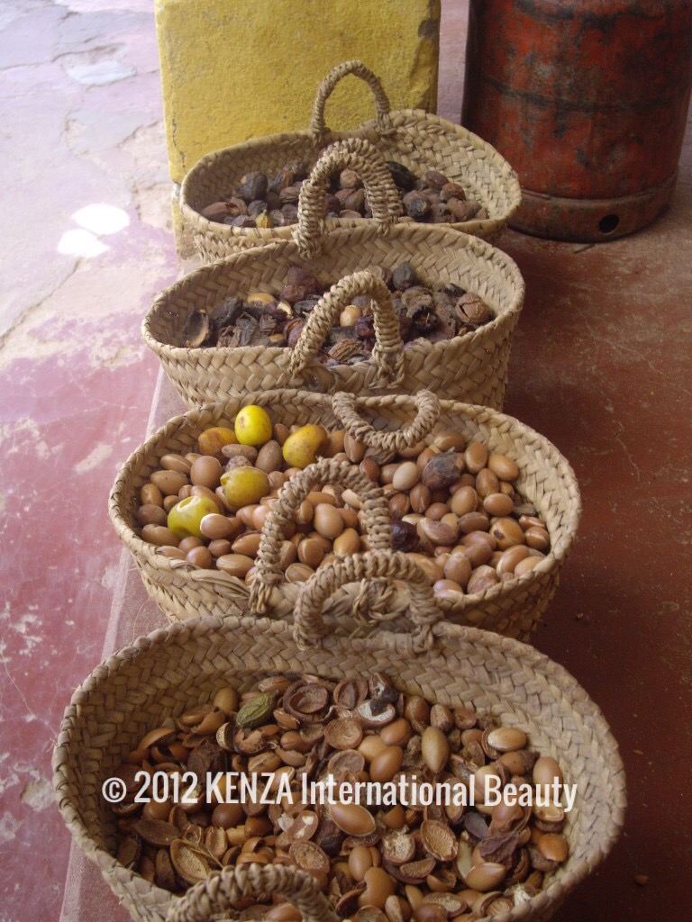 Argan Nuts In Baskets Essaouira © 2012 Kenza International Beauty
