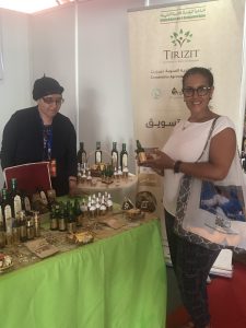 With Latifa Ait Abbou, Cooperative Tirizite at Les Produits du Terroir 2019 in Agadir