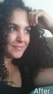 Khadija fajry after using prickly pear seed oil no make up on face